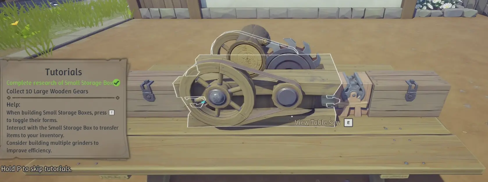 Early Alchemy Factory production line feeding storage