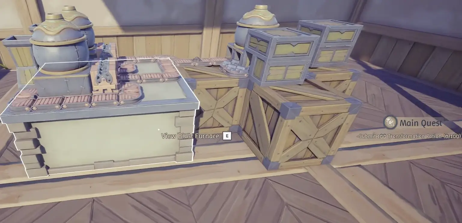 Level V Main Quest requiring 100 Transformation Potions in Alchemy Factory