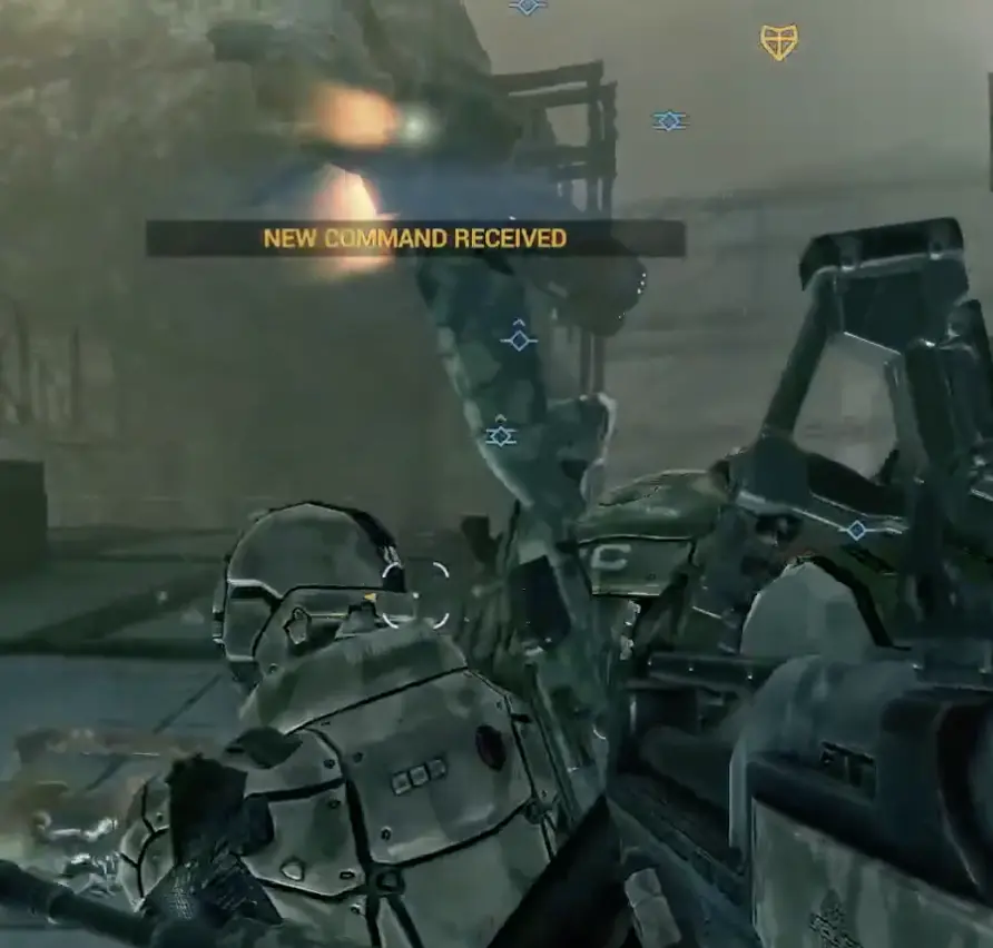 Angels Fall First HUD displaying a New Command Received message