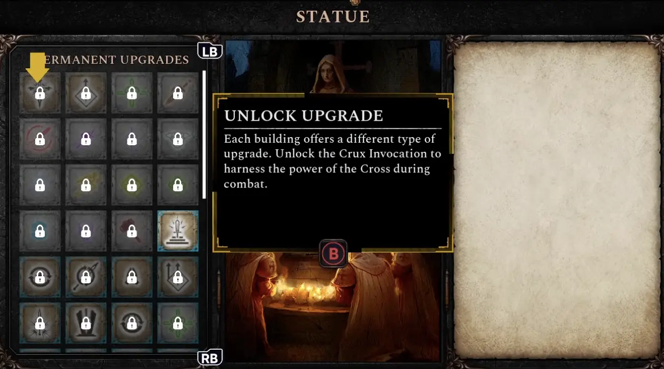 Crux Invocation unlock in Arms of God
