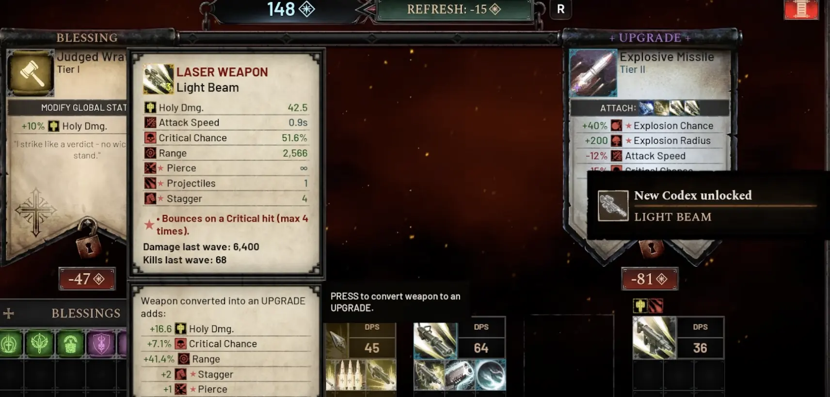 Light Beam build in Arms of God