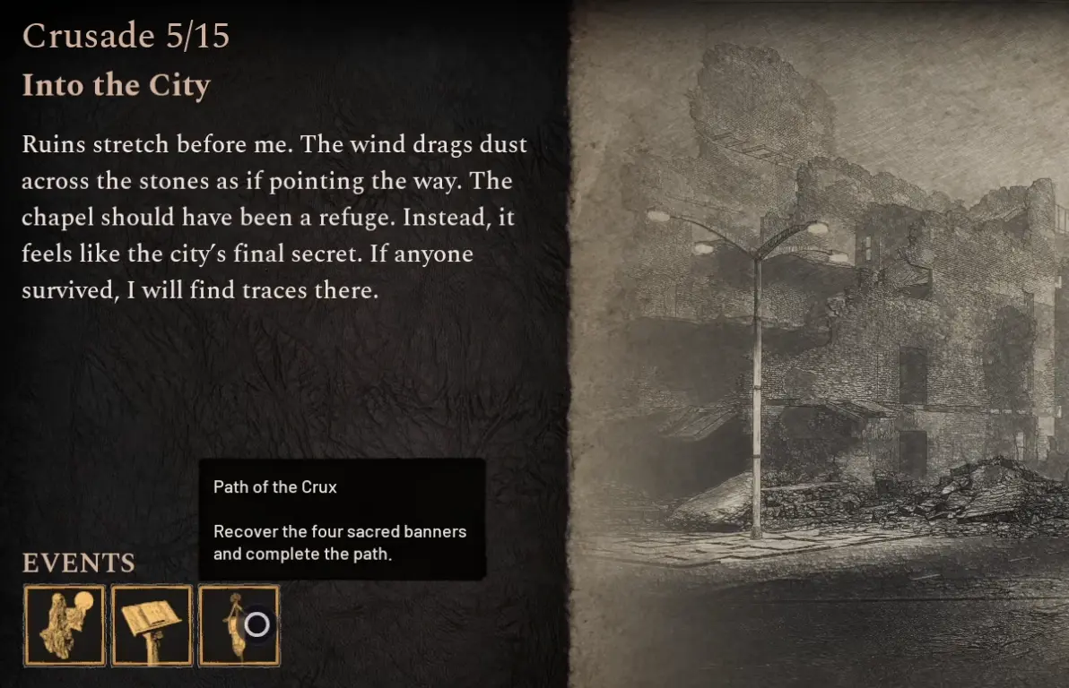 Path of the Crux banner event in Arms of God