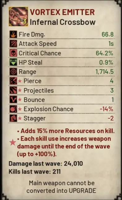 Tier 3 Infernal Crossbow in Arms of God
