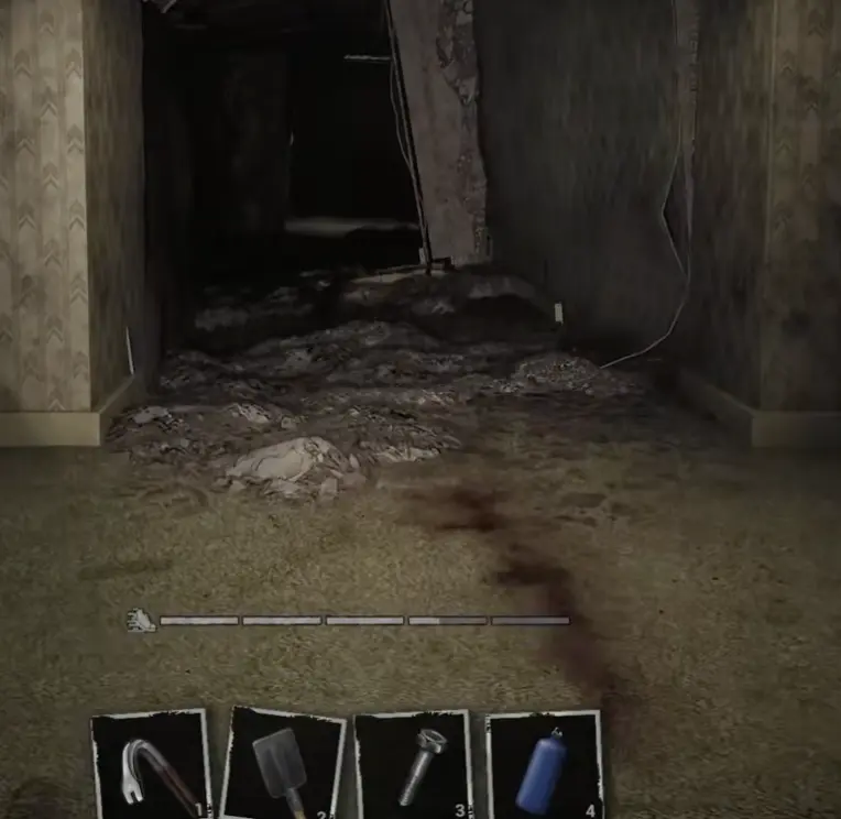 Backrooms Lost Runners blood trail route in Level 1