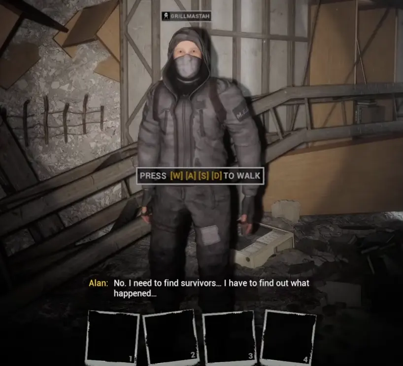 Backrooms Lost Runners opening objective to find survivors and find out what happened