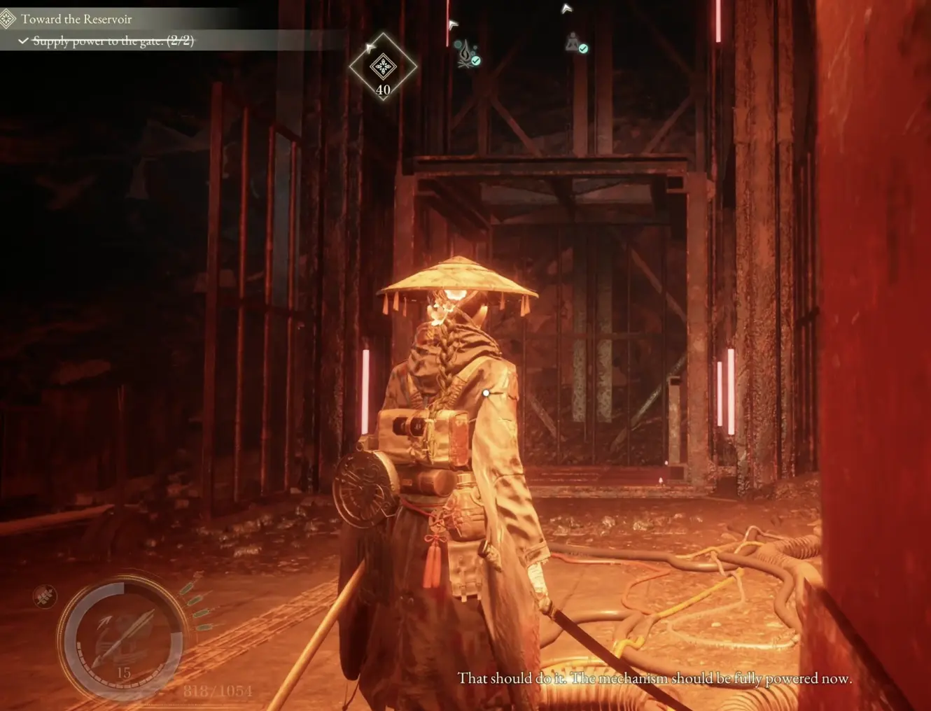 Underground mechanism fully powered after both generators are activated