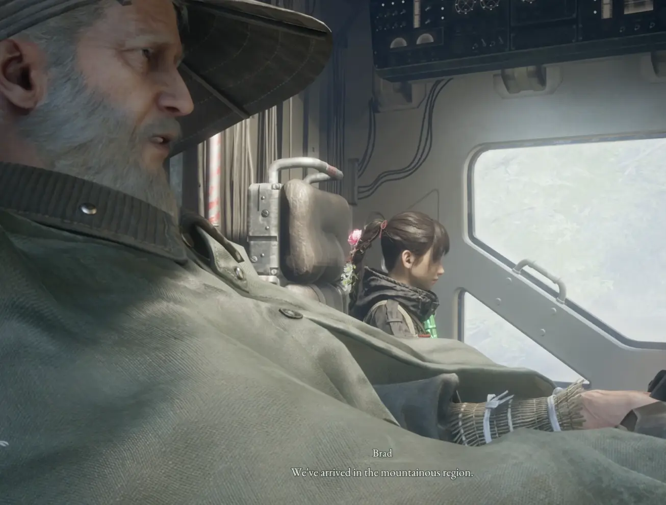 Brad announcing arrival in the mountainous region