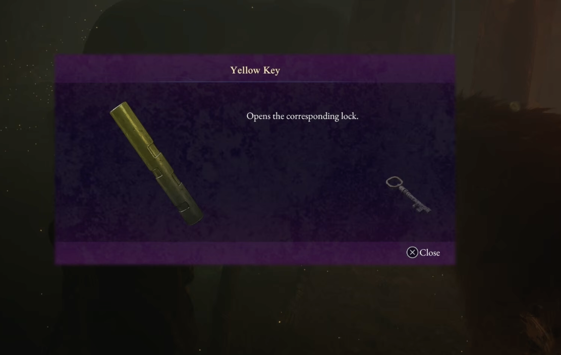 Golem holding the yellow key at the end of the Tailwater Village route