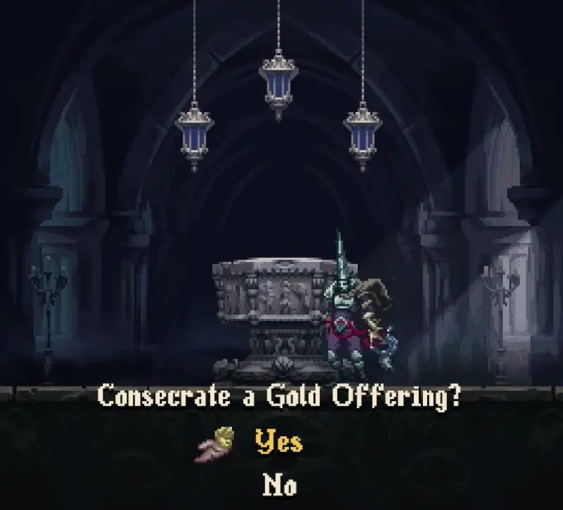 Consecrated Gold Offering in Blasphemous 2 The Third Sin