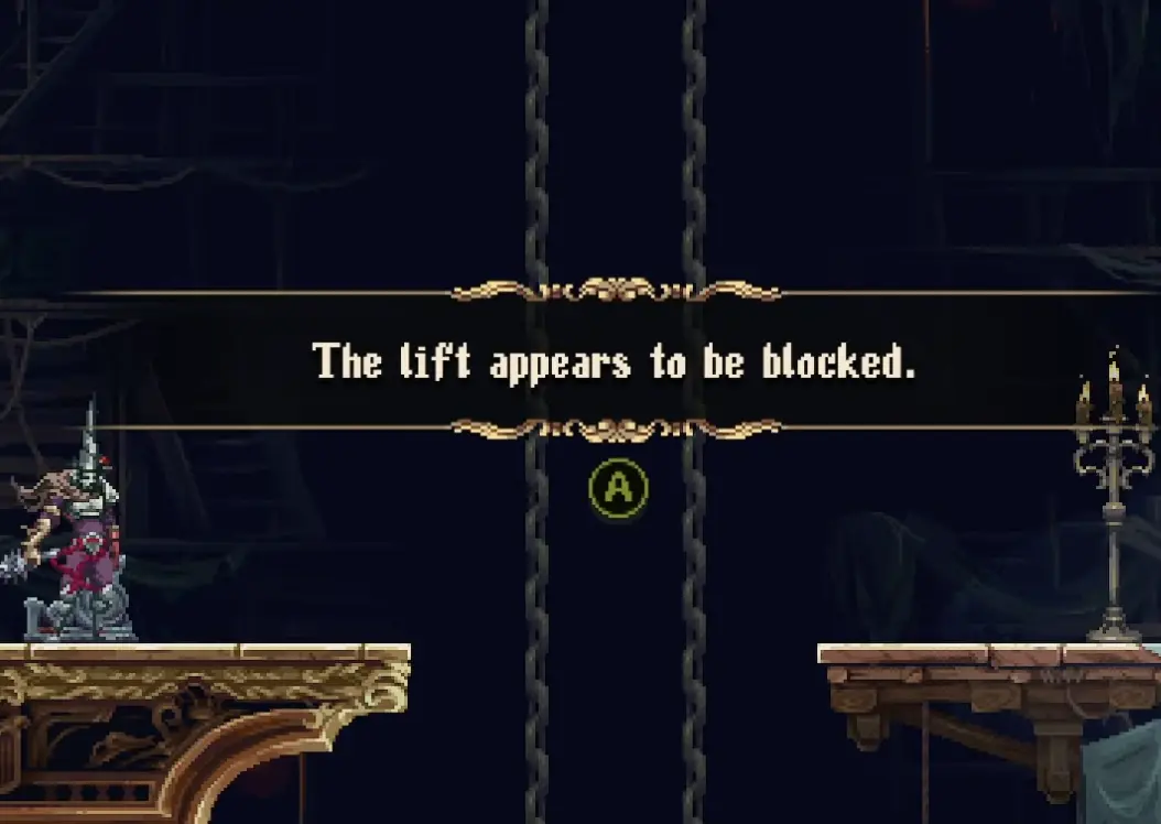 Blocked lift in Blasphemous 2 The Third Sin
