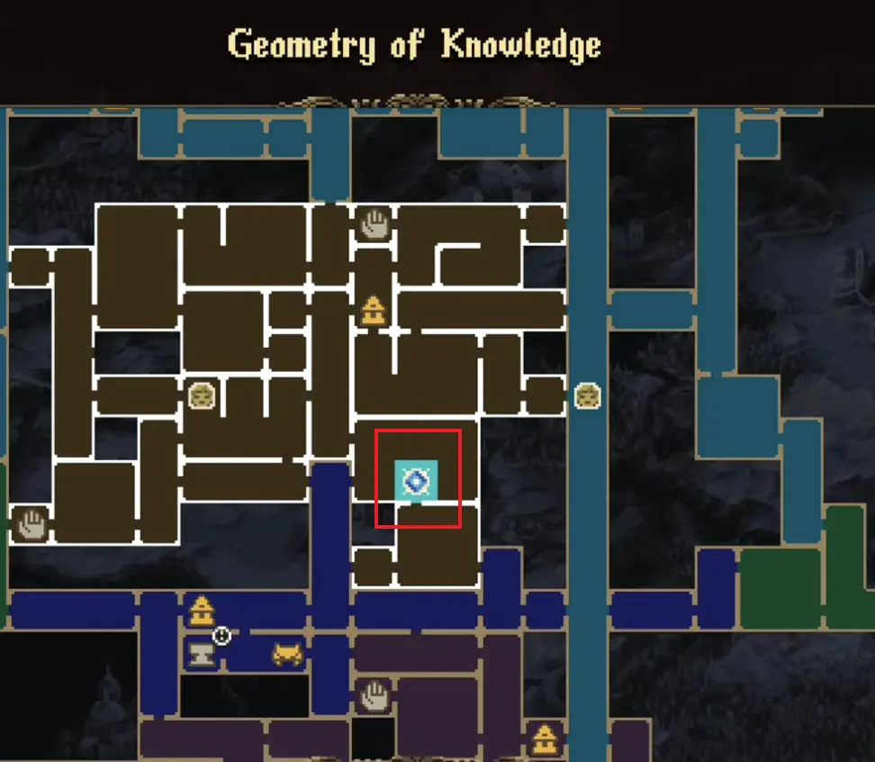 Mark of the Embrujo 2 map location in Geometry of Knowledge in Blasphemous 2 The Third Sin