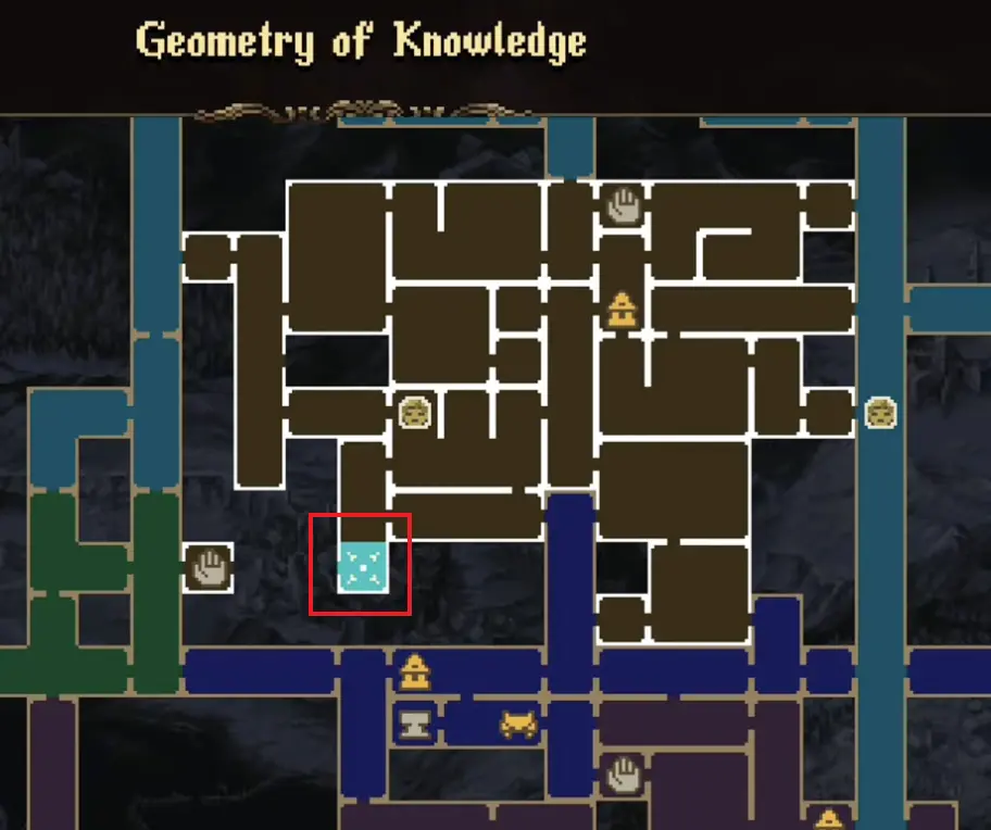 Mark of the Embrujo 3 map location in Geometry of Knowledge in Blasphemous 2 The Third Sin