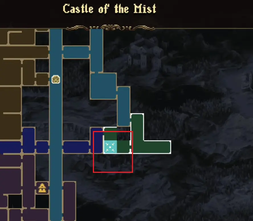 Mark of the Embrujo 13 map location in Castle of the Mist in Blasphemous 2 The Third Sin
