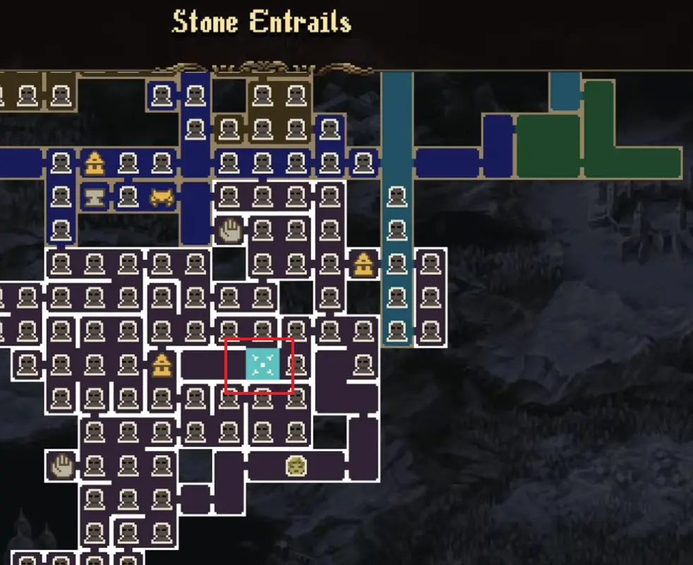 Mark of the Embrujo 19 map location in Stone Entrails in Blasphemous 2 The Third Sin