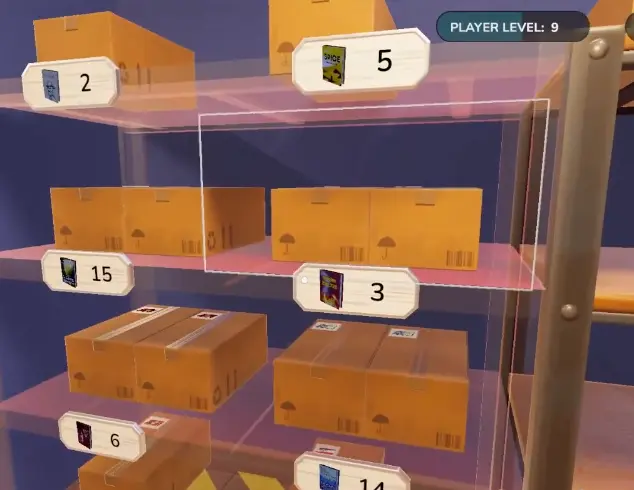 Two players stocking adjacent bookshelves in Bookshop Simulator multiplayer