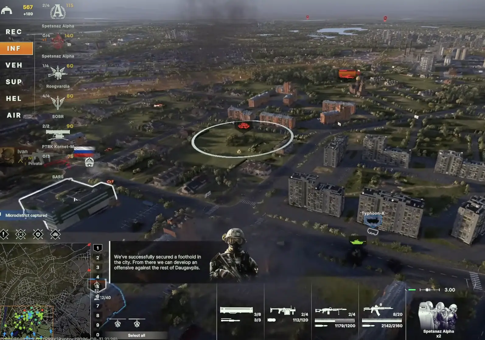 Foothold secured during Assault on Daugavpils