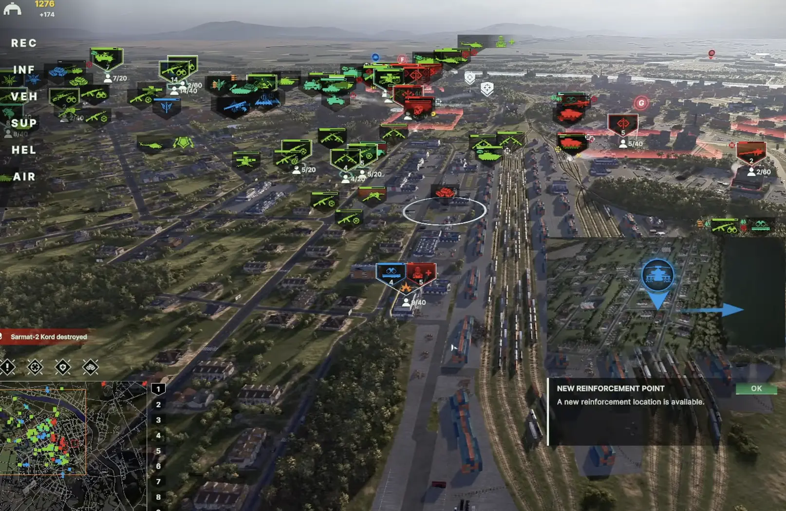Left-flank helicopter reinforcement corridor in Assault on Daugavpils