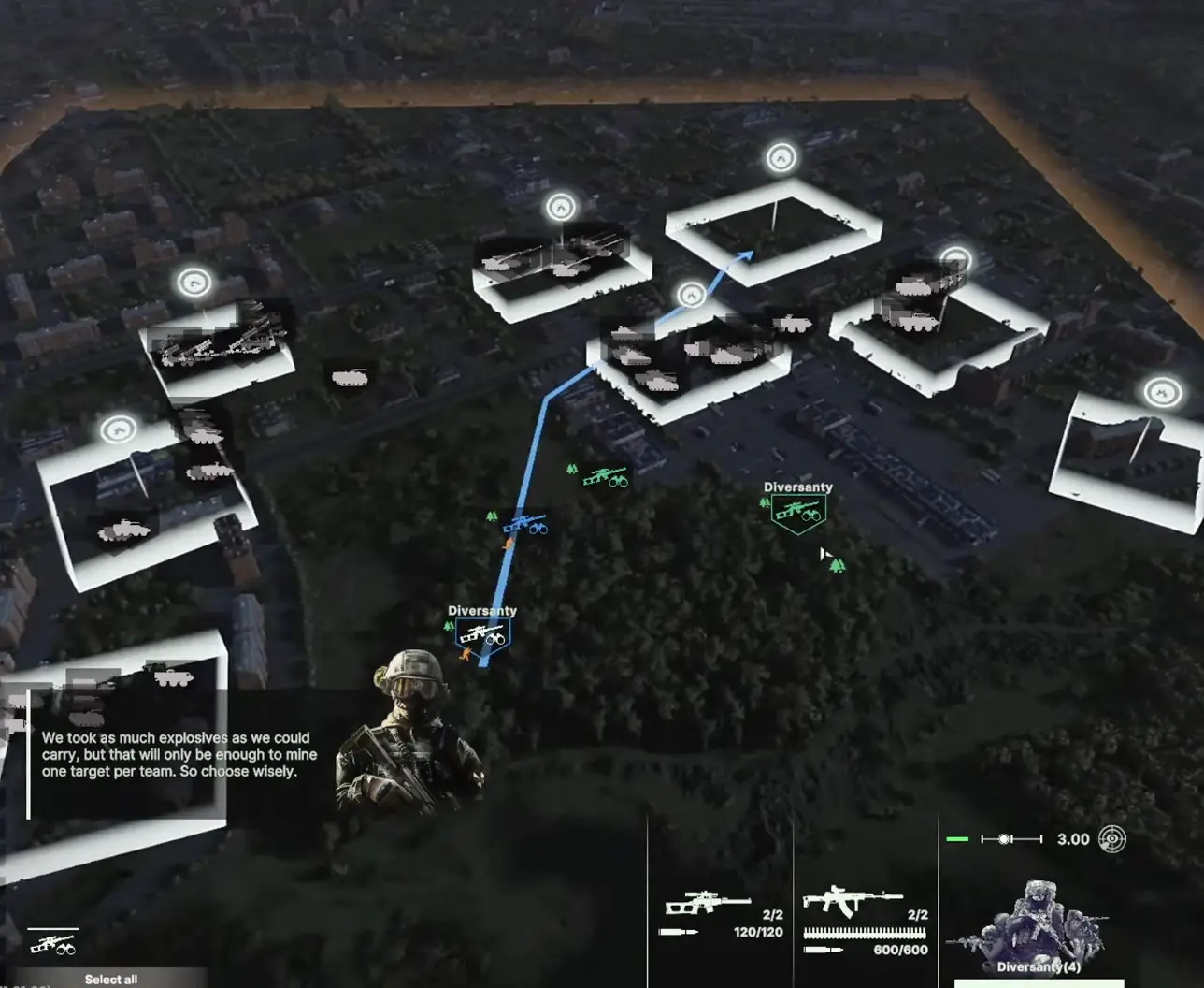 Sabotage targets at the start of Assault on Daugavpils in Broken Arrow