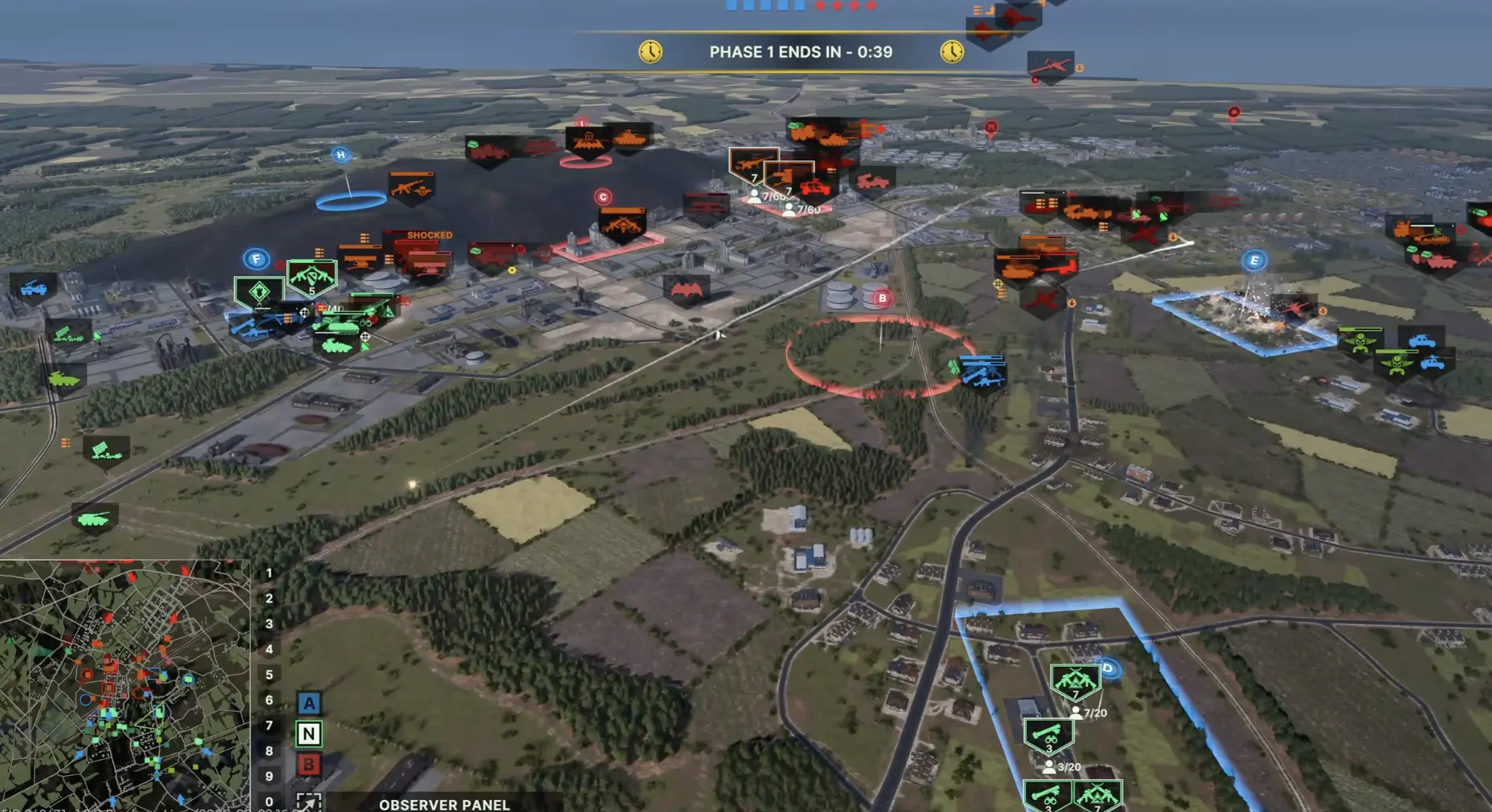 Charlie objective under artillery and MLRS pressure on Coal Mountain in Broken Arrow