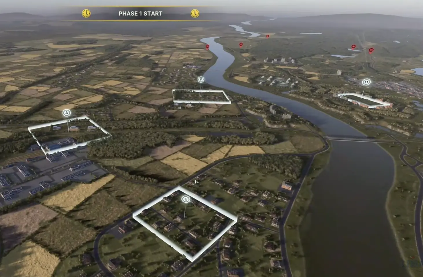 Alpha and Echo isolated pocket on the Daugavpils multiplayer map
