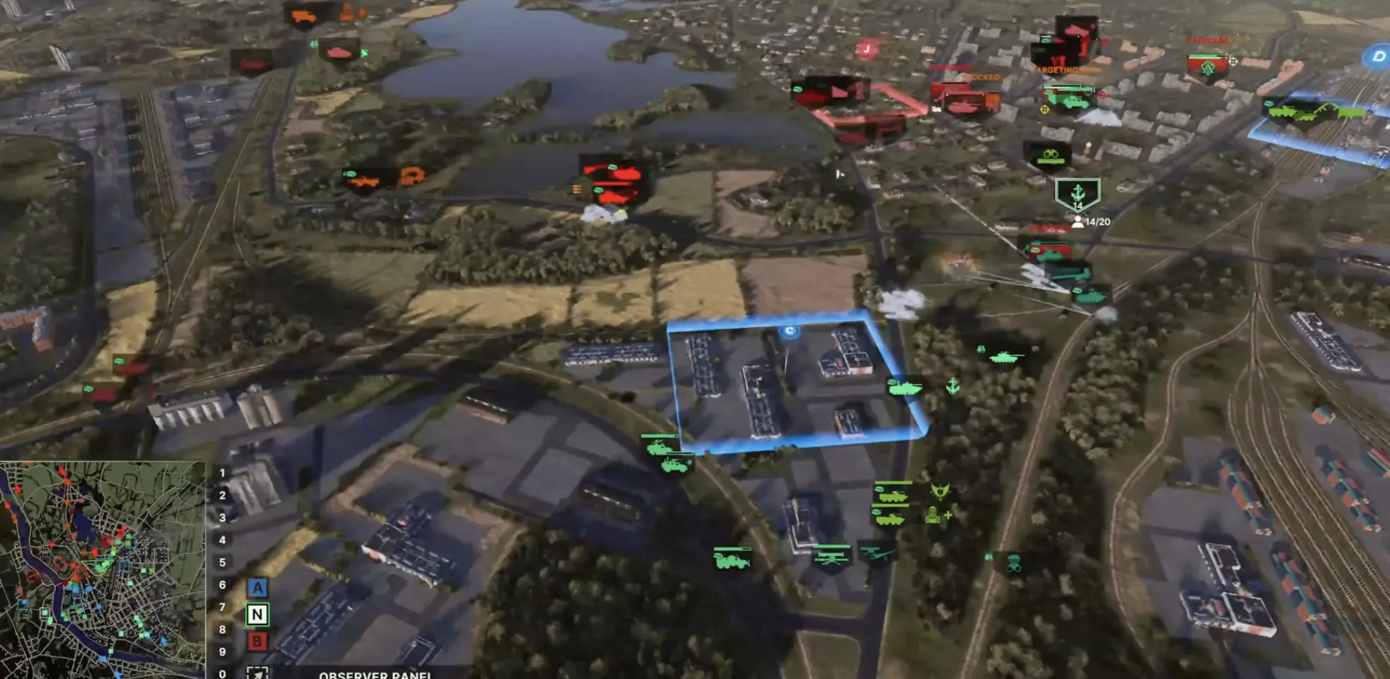 Charlie objective and useful flank buildings on Daugavpils