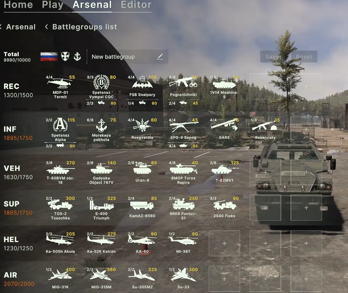 Russian Guard and Coastal battlegroup in Broken Arrow