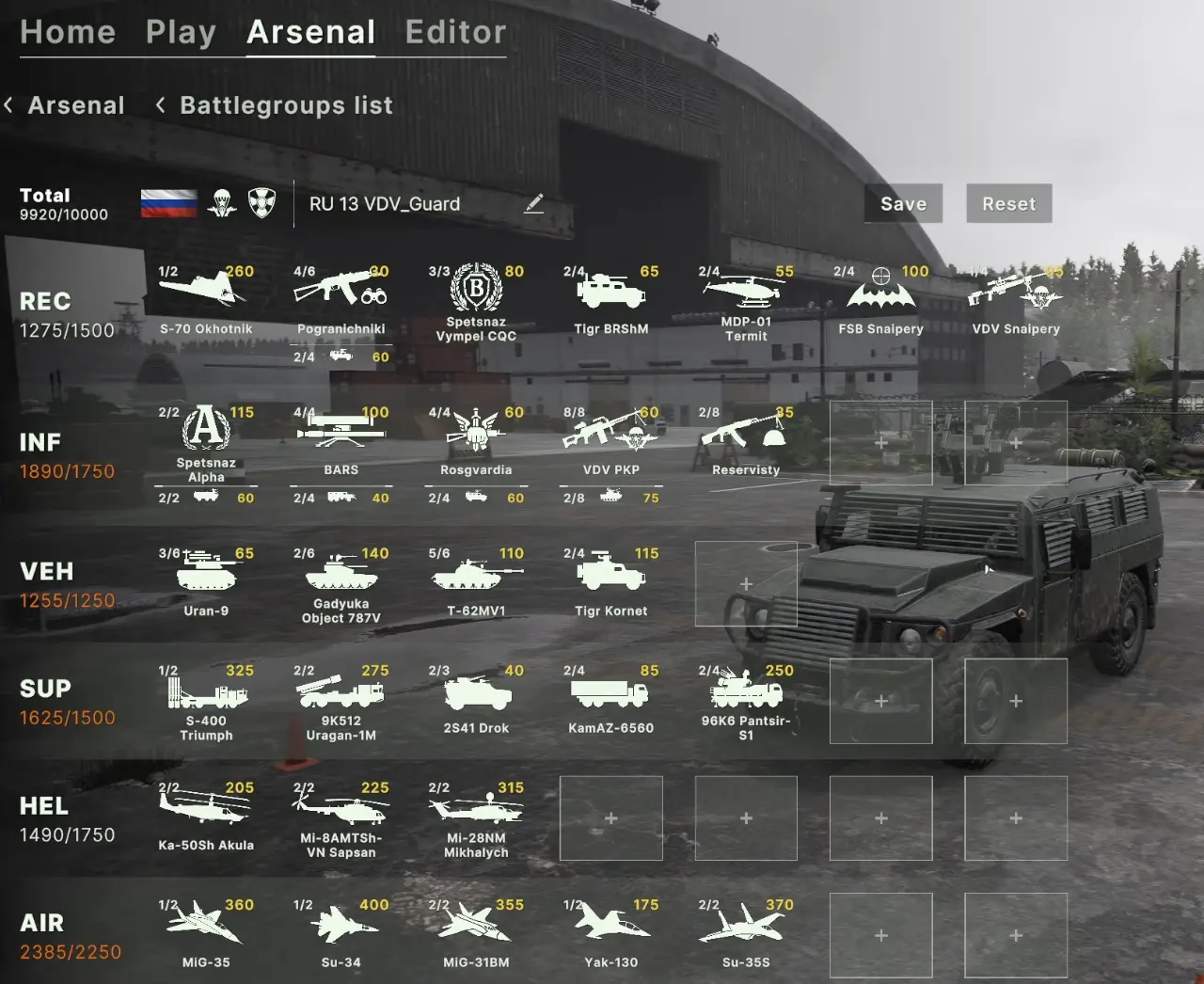 Russian Guard and VDV battlegroup in Broken Arrow