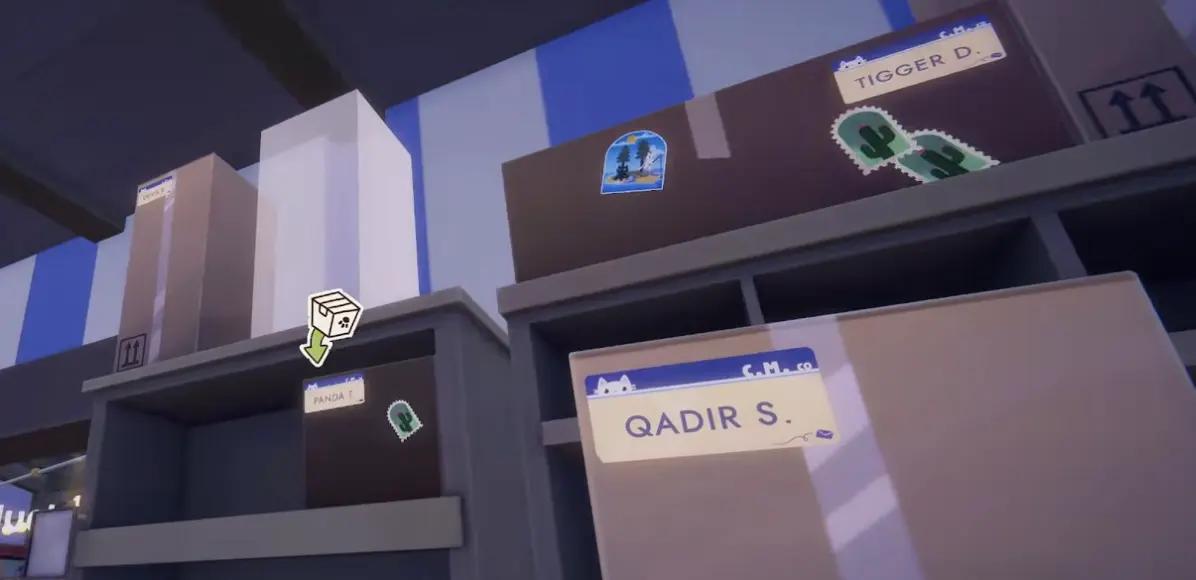 Cat Mail Co heavy parcel being placed by itself