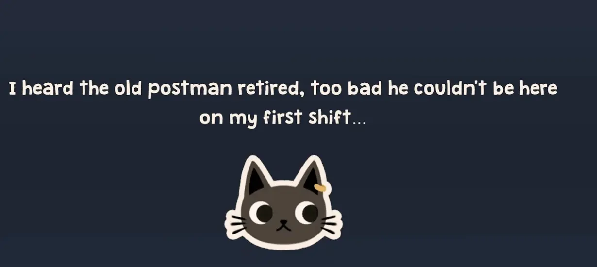 Cat Mail Co opening story mentioning the old postman