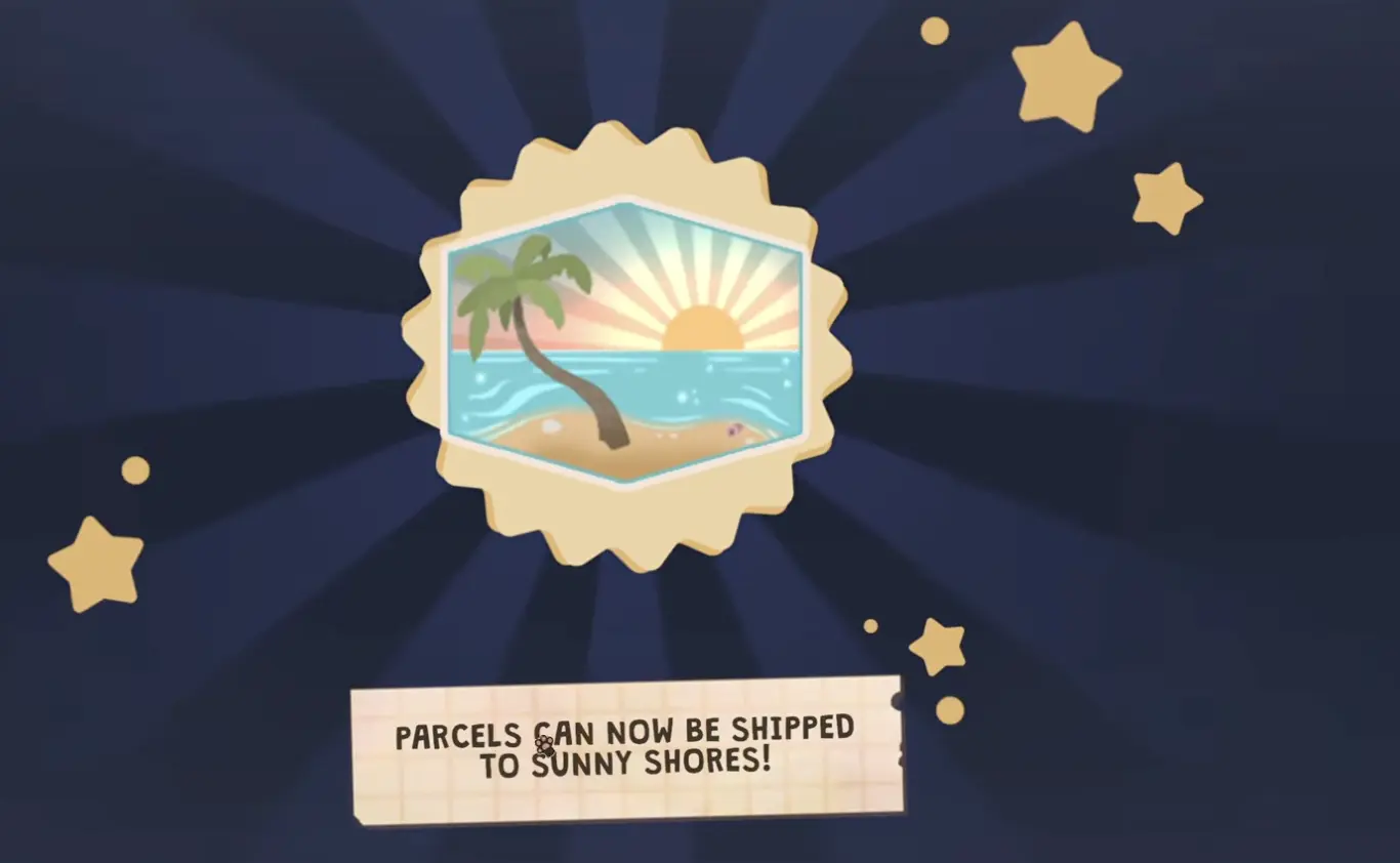Cat Mail Co Sunny Shores destination and cold refrigerated room unlock
