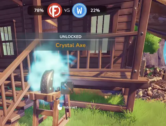 The Crystal Axe becoming available in Chop Chop Inc