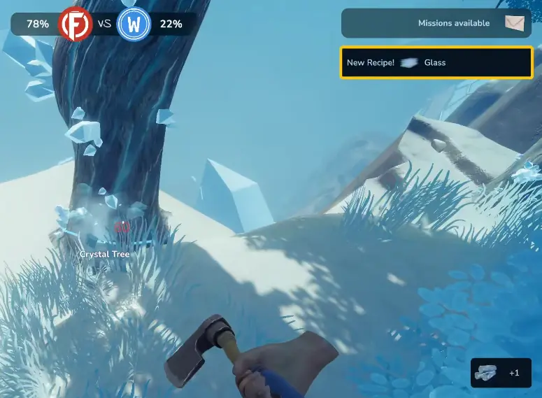Crystal Trees in the Snowy Mountain region of Chop Chop Inc