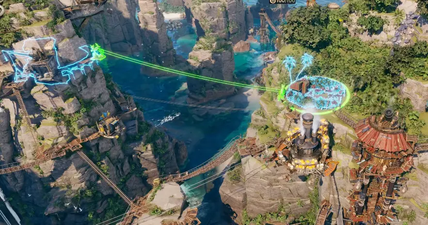Corsair Cove Black Powder production area connecting Guano, Hardwood, raw Stone, Charcoal, and the Powder Mill