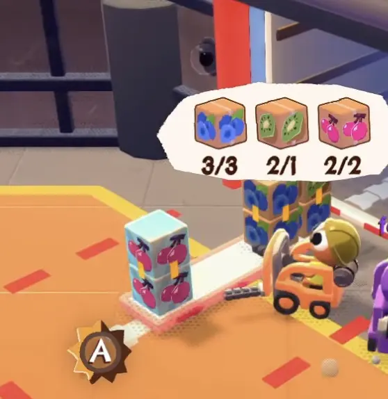 Crashout Crew order requirement bubble showing a truck order during a stressful delivery