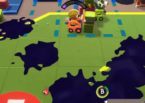 Crashout Crew co-op shift with a one-way route and crowded warehouse lanes