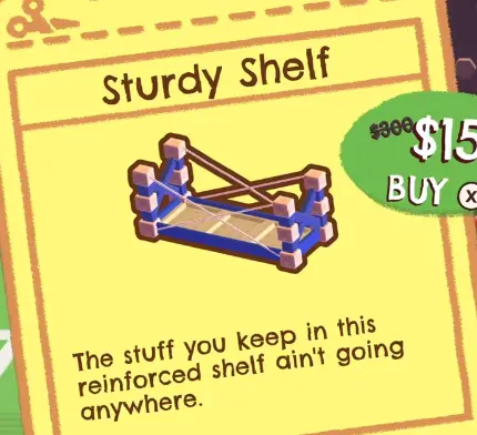 Crashout Crew Sturdy Shelf upgrade card $300