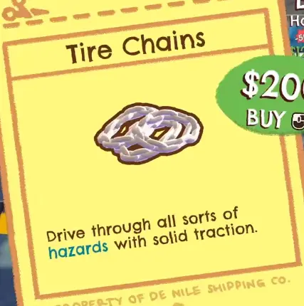 Crashout Crew Tire Chains upgrade card $200