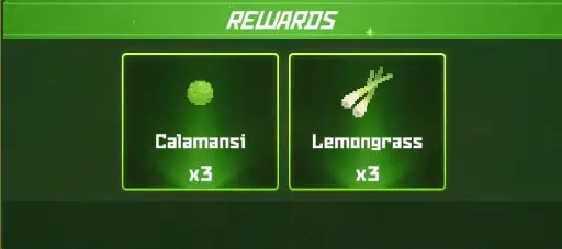 Dave the Diver In the Jungle reward screen showing Calamansi and Lemongrass