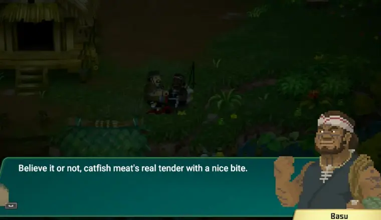 Dave the Diver In the Jungle returning Piraiba Catfish meat to Basu