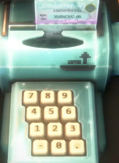 Dimhaven blue typewriter with visa entry 35856392-05
