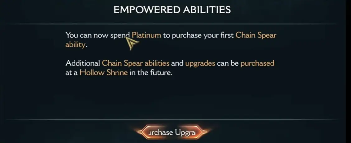 DOOM Revelations Chain Spear Hollow Shrine upgrade menu