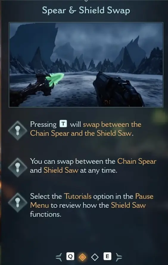 DOOM Revelations tutorial explaining Chain Spear and Shield Saw swap