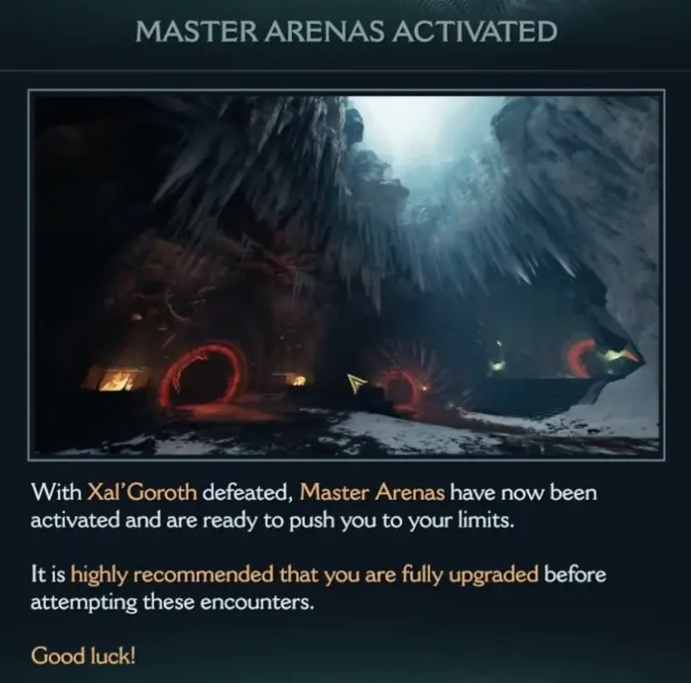 DOOM Revelations Master Arenas activated after the Astral Boss route