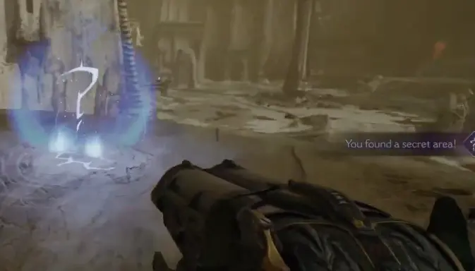 DOOM Revelations Osseus blue skull side secret area