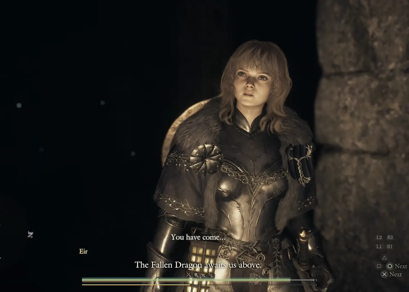 The Morria Temple elevator leading to the decisive Fallen Dragon battle