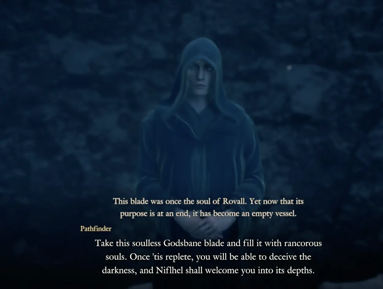 The Soulless Godsbane Blade used to collect rancorous souls from Norgan's vortexes