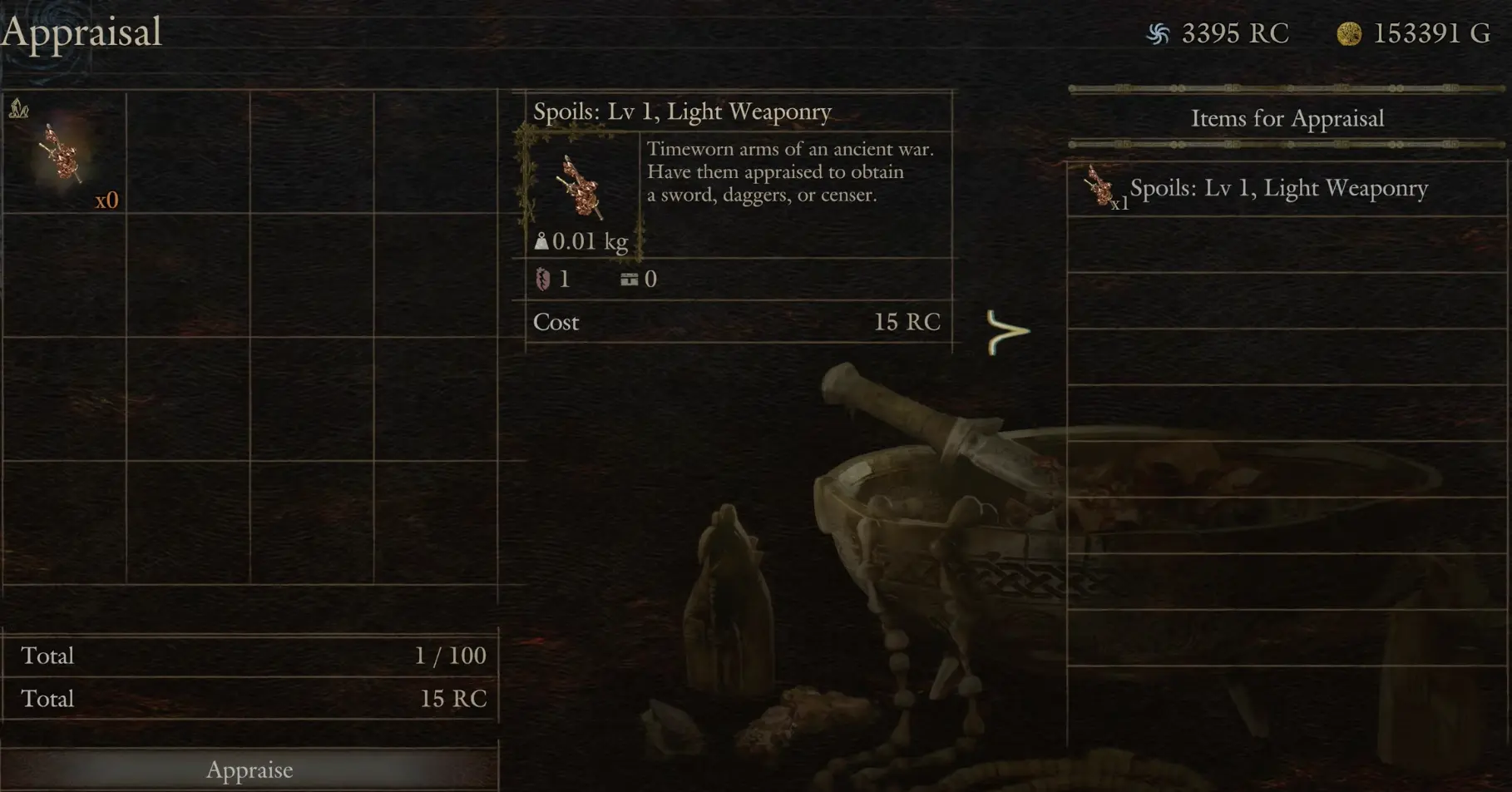 How to Appraise Spoils and Farm Relics in Dark Arisen