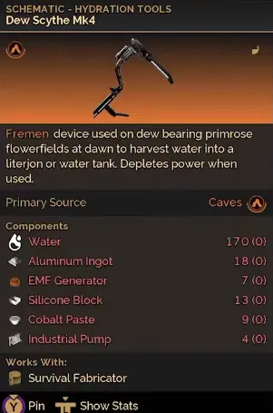High-tier Hagga Basin materials prepared before entering the Deep Desert in Dune Awakening
