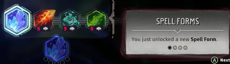 New Spell Form unlocked after completing basic Spell progression in Echoes of Mystralia
