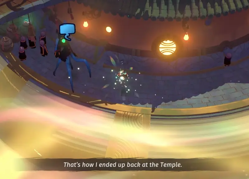 Returning to the Azimuth after being fished out during an Echoes of Mystralia run